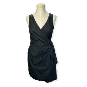 LOFT black wrap sleeveless VNeck dress size 4